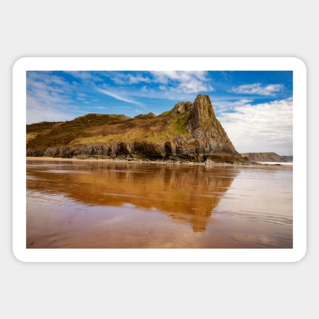 Great Tor and Tor Bay, Gower, Wales Sticker by dasantillo